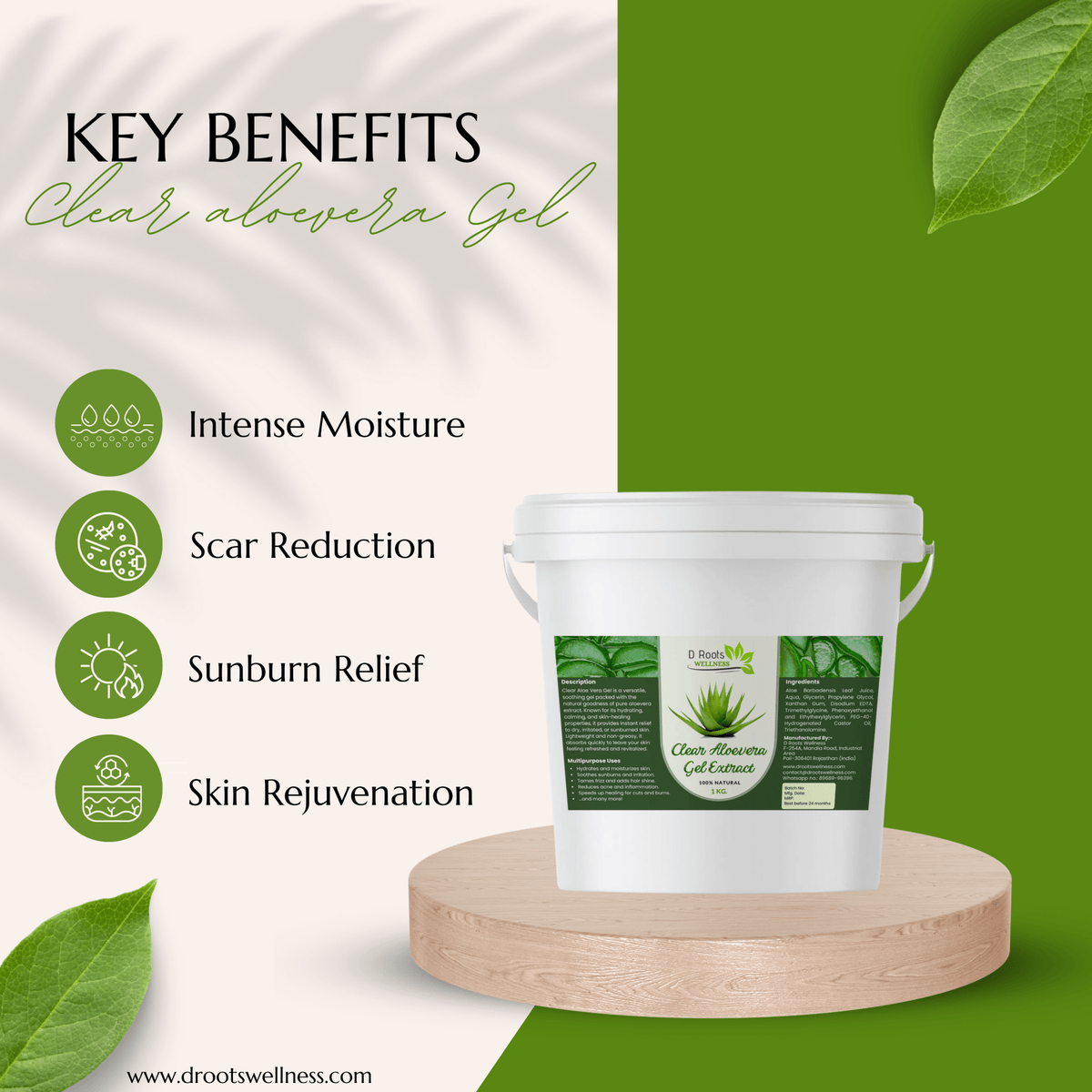aloe vera 100 natural gel Clear Aloe Vera Gel Base – Premium Hydrating Formula – D Roots Wellness