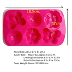 Load image into Gallery viewer, Flower and Butterfly Silicon Moulds- Soap Making

