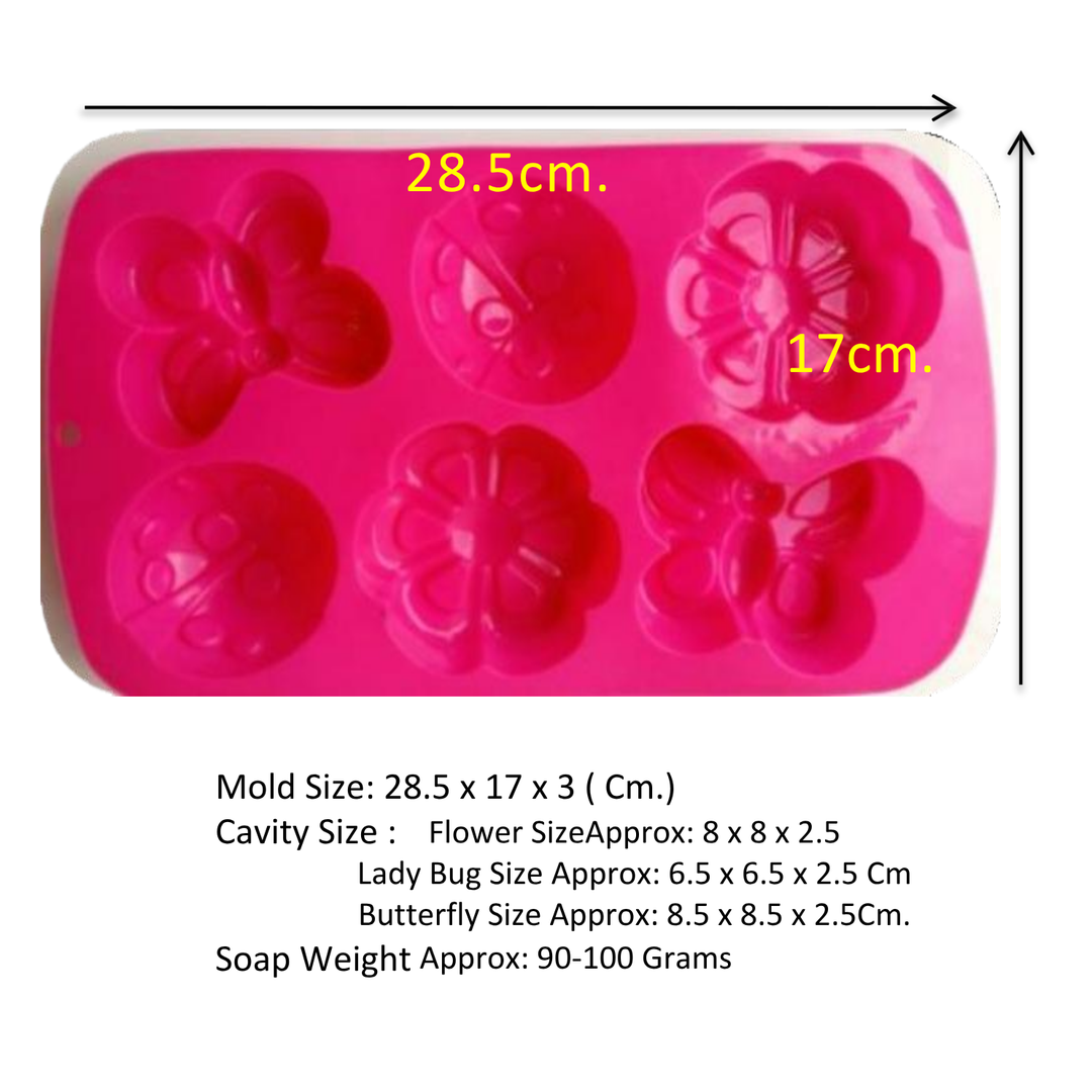 Flower and Butterfly Silicon Moulds- Soap Making