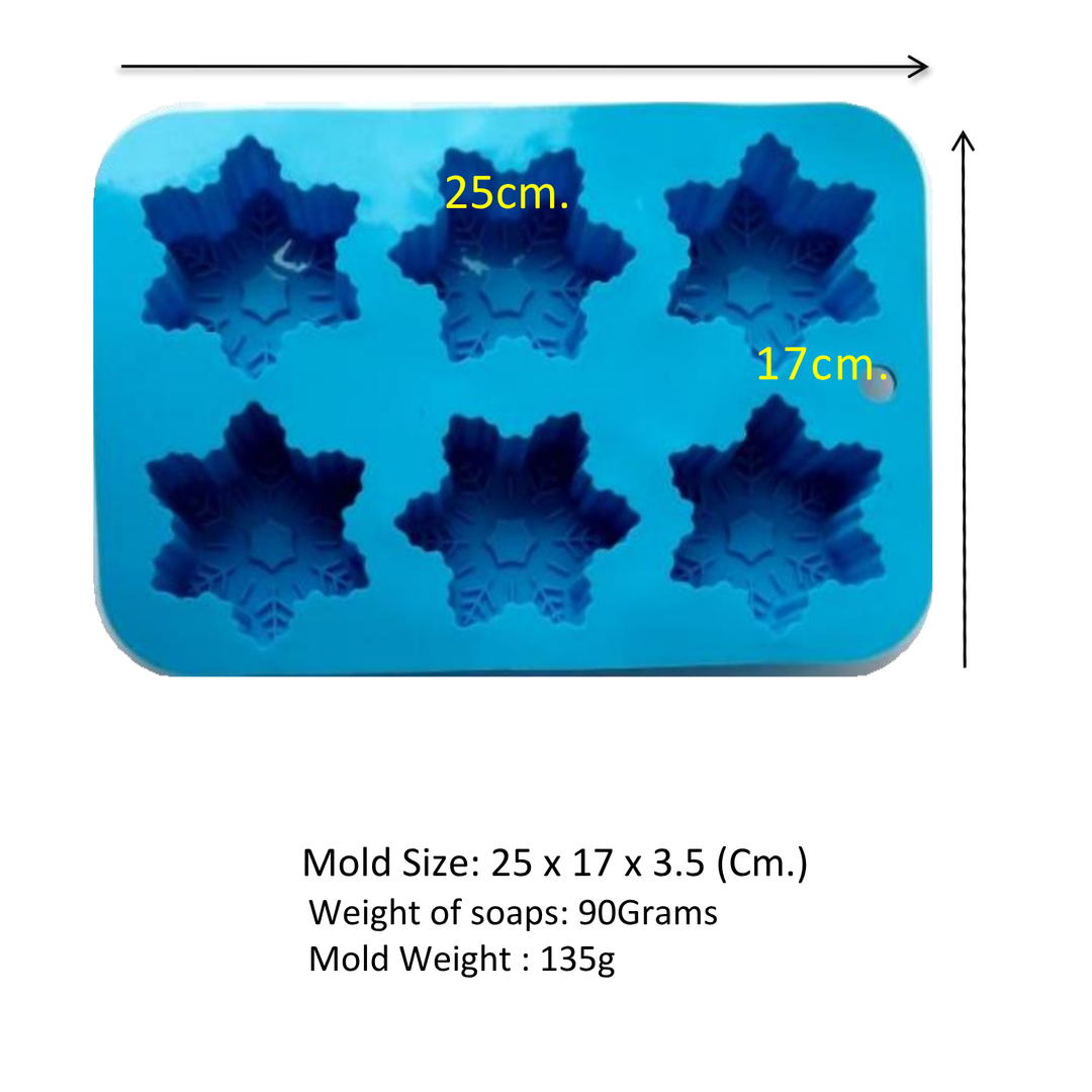 Snow Flake Silicon Mould- Soap Making