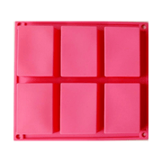 6 - Cavity Rectangle Handmade Silicone Soap Mold DIY - D Roots Wellness