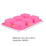Load image into Gallery viewer, 6 - Cavity Square Cube Soap Mold – Silicone Handmade - D Roots Wellness
