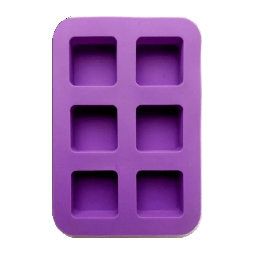 6 - Cavity Square Cube Soap Mold – Silicone Handmade - D Roots Wellness