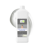 Load image into Gallery viewer, White bottle of creamy face wash base with a label on a white background
