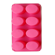 8 - Cavity Oval Handmade Silicone Soap Mold DIY - D Roots Wellness