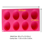 Load image into Gallery viewer, 8 - Cavity Oval Handmade Silicone Soap Mold DIY - D Roots Wellness

