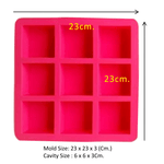 Load image into Gallery viewer, 9 - Cavity Square Handmade Silicone Soap Mold - D Roots Wellness
