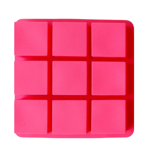 9 - Cavity Square Handmade Silicone Soap Mold - D Roots Wellness