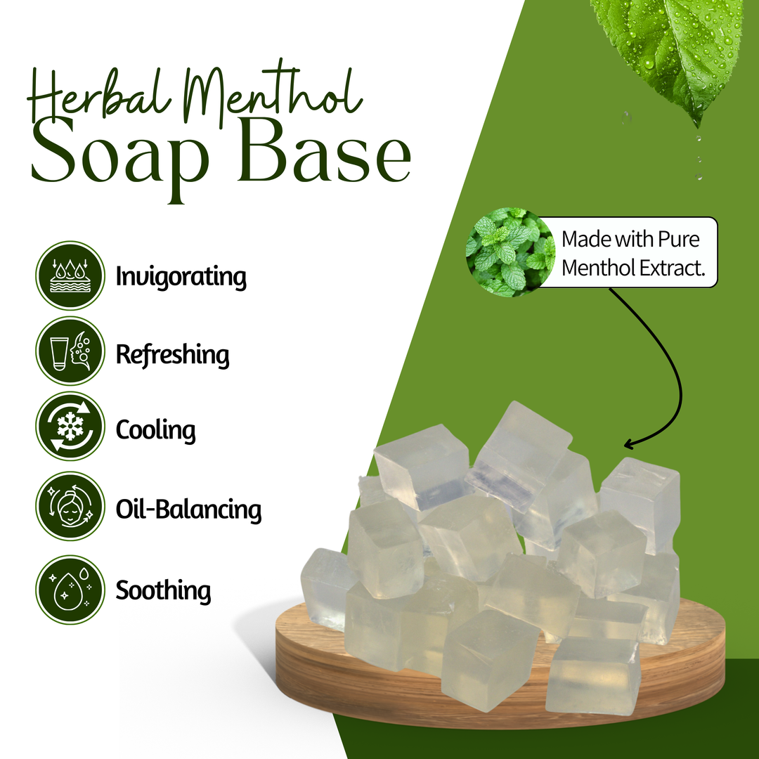 Herbal Menthol Soap Base – Cooling & Revitalizing