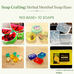 Load image into Gallery viewer, Herbal Menthol Soap Base – Cooling &amp; Revitalizing
