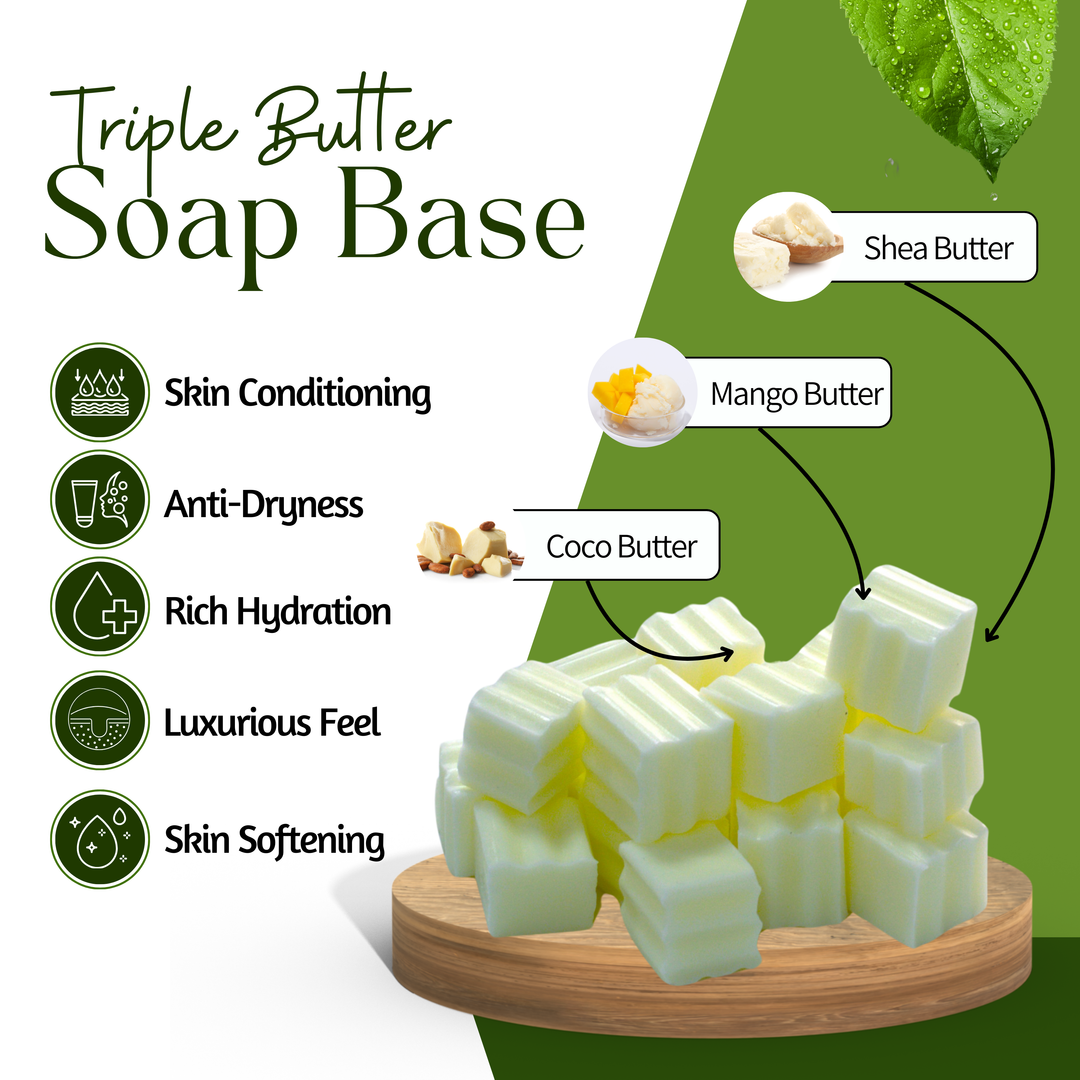 Triple Butter Soap Base- Deep Moisture & Softness