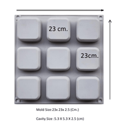 Cavity Cube Handmade Silicone Soap Mold - D Roots Wellness