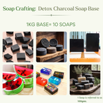 Load image into Gallery viewer, Detox Charcoal Detox Soap Base – For Deep Cleansing
