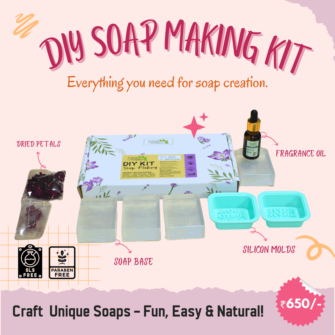 DIY Soap Making Kit | Create 8 Handmade Soaps | Melt & Pour Soaps - D Roots Wellness