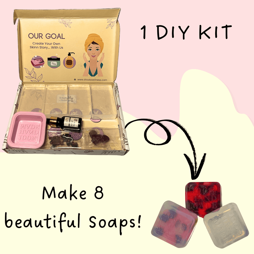 DIY Soap Making Kit | Create 8 Handmade Soaps | Melt & Pour Soaps - D Roots Wellness