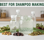 Load image into Gallery viewer, Bottles of shampoo ingredients on a kitchen counter with text 'Best for Shampoo Making'.

