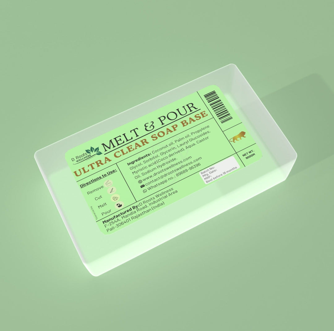 Ultra Clear Soap Base - Transparent & Gentle on Skin - D Roots Wellness