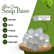 Ultra Clear Soap Base - Transparent & Gentle on Skin - D Roots Wellness